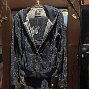 PINK Victoria's Secret Navy Glitter Jacket